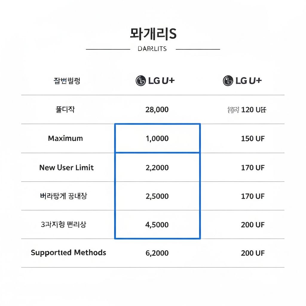 통신사별 소액결제 한도 비교: SKT 100만원, KT 60만원, LG U+ 60만원